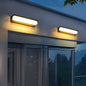 Modern Solar Rectangular Aluminum PC Outdoor LED Wall Sconce Lamp