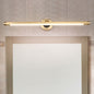 Modern Luxury Long Strip Full Copper Arcylic LED Vanity Light Wall Sconce Lamp