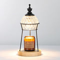 European Wooden Crystal Shade 2-Light Melting Wax Table Lamp