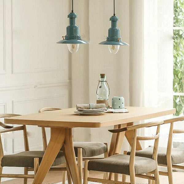 Industrial Iron Round Pendant Light