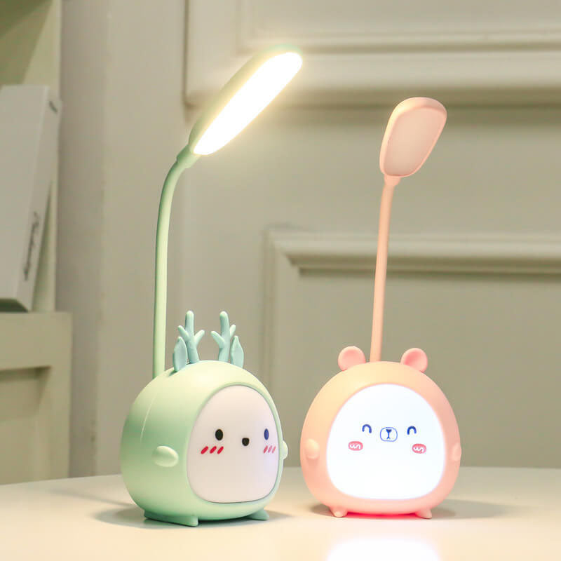 Creative Cartoon Animal Student USB Charging Foldable LED Table Lamp