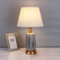 Contemporary Nordic Cylindrical Ceramic Metal Fabric 1-Light Table Lamp For Bedroom