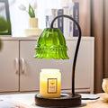 Vintage Lily Valley Glass Marble 1-Light Dimmer Melting Wax Table Lamp