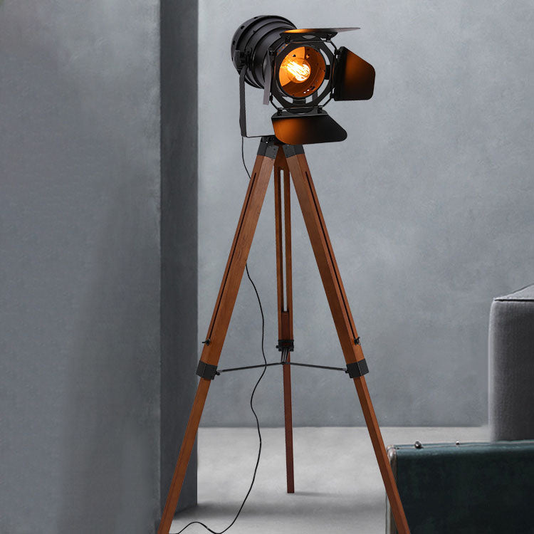 Industrial Tripod Floor Lamp