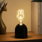 Modern Art Deco Round Glass Wood LED Table Lamp For Bedroom