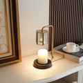 Contemporary Retro Iron Glass Cylinder Shade 2-Light Melting Wax Table Lamp For Bedroom