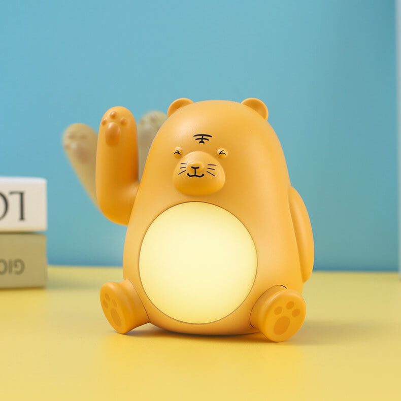 Modern Creative Tiger Silicone LED USB Rechargeable Pat Night Light