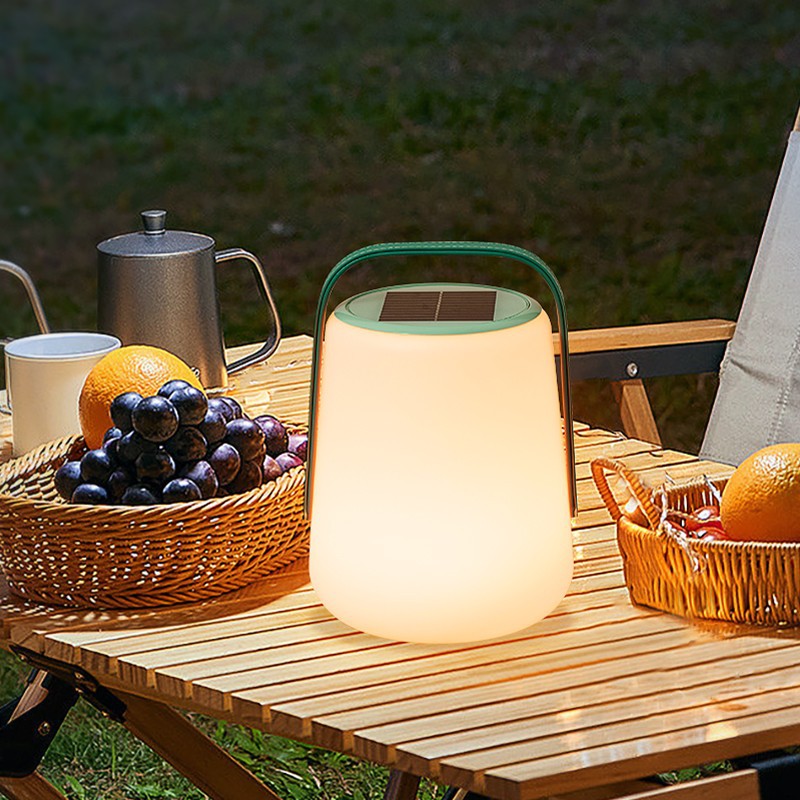 Modern Minimalist Solar Waterproof Leather PE Cylinder Striped Lantern Portable LED Landscape Lighting Outdoor Light For Outdoor Patio