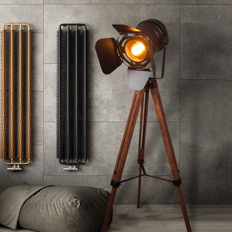 Industrial Tripod Floor Lamp