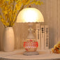 Contemporary Scandinavian Flower Umbrella Glass Ceramic 1-Light Table Lamp For Bedroom