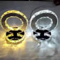 Luxury Crystal Round Stainless Steel LED Table Lamp