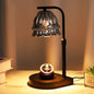 Modern Art Deco Flower Type Wooden Glass 1-Light Melting Wax Table Lamp For Bedroom