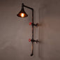 Retro Industrial Iron Water Pipe Faucet Design 1-Light Wall Sconce Lamp