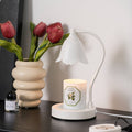 Vintage  White Petal Hardware 1-Light Melting Wax Table Lamp