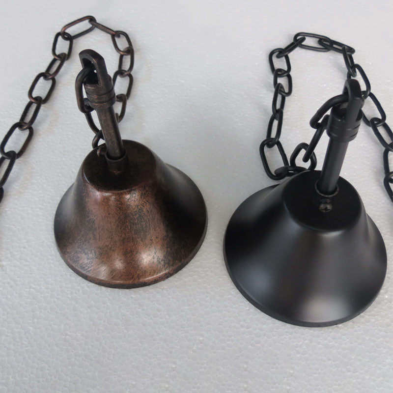 Rustic Glass & Iron 3-Light Chandelier