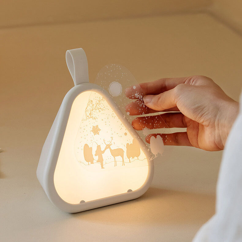 Creative Triangle Seven Color Atmospheric LED Night Light Table Lamp