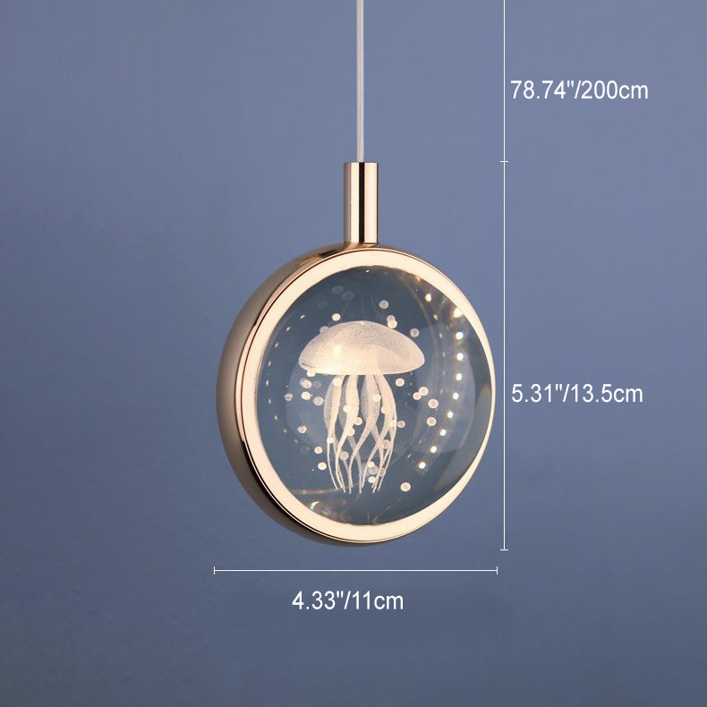 Minimalist Crystal Ball LED Pendant