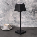 Modern Solid Color Square Metal LED Touch Table Lamp