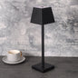 Modern Solid Color Square Metal LED Touch Table Lamp
