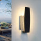Modern Minimalist Rectangle Aluminum Glass LED Wall Sconce Lamp For Outdoor Patio