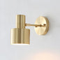 Nordic Minimalist Golden Metal Column 1-Light Wall Sconce Lamp