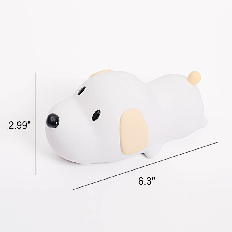 Cartoon Dumb Dog Silicone LED Pat Night Light Table Lamp