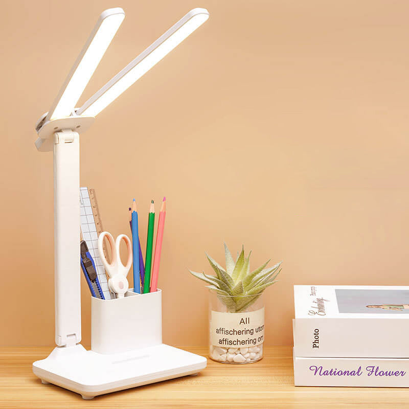Eye Protection Creative Double Head Multi-angle Adjustable LED Table Lamp