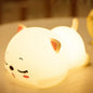 Creative Lovely Cat Silicone Pat Remote Control LED Night Light Table Lamp