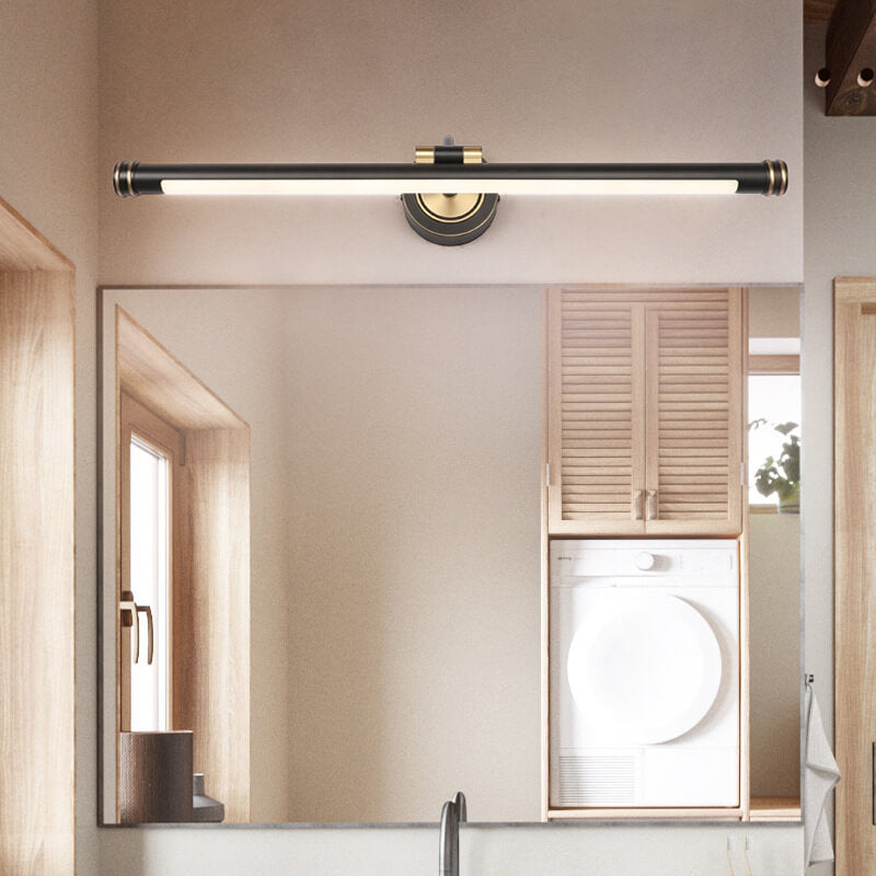Modern Luxury Long Strip Full Copper Arcylic LED Vanity Light Wall Sconce Lamp