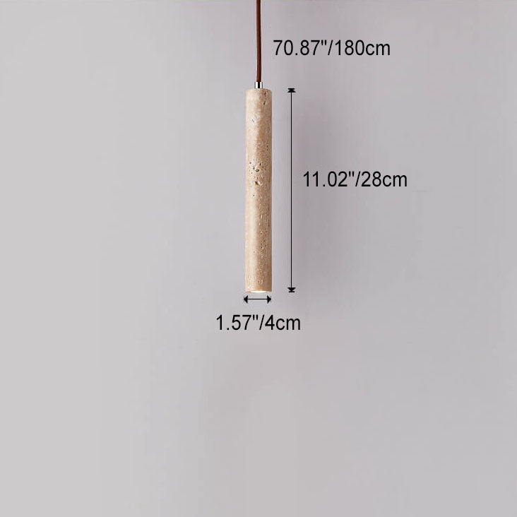 Wabi-Sabi Travertine Pendant Light