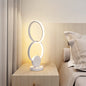Modern Simplicity Acrylic Dual Ring Interlocking Iron Base LED Table Lamp
