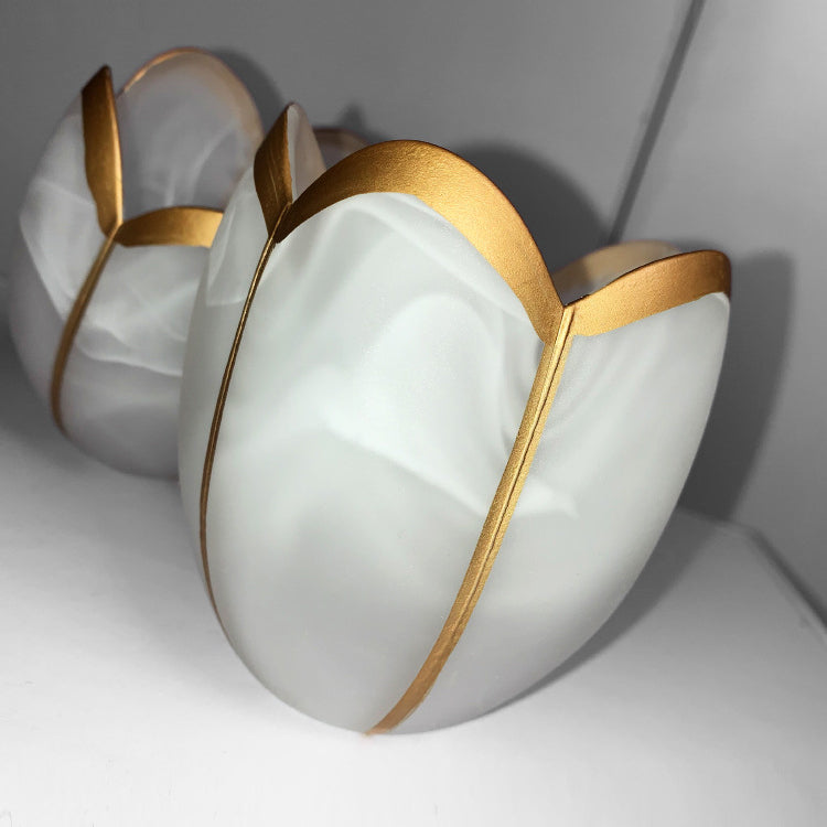 French Flower Semi-Flush Ceiling Light