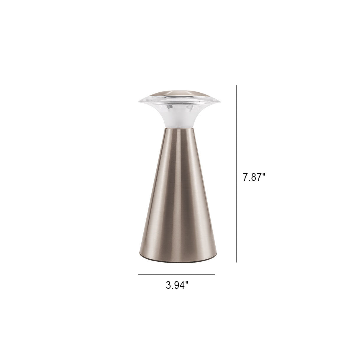 Creative Light Luxury Mushroom Acrylic Column LED USB Table Lamp