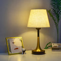 European Retro Metal Fabric USB Remote Control LED Table Lamp