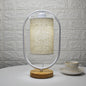 Nordic Linen White Ring 1-Light Dimmable Table Lamp