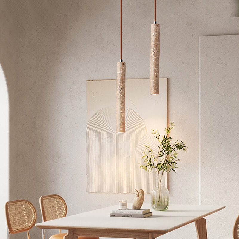 Wabi-Sabi Travertine Pendant Light
