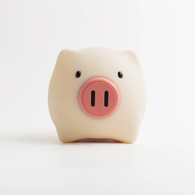 Creative Cute Pig Touch Timer LED Night Light Decorative Table Lamp