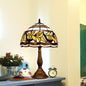 European Vintage Tiffany Glass Alloy 1-Light Table Lamp