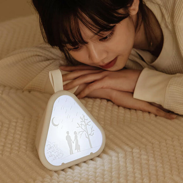 Creative Triangle Seven Color Atmospheric LED Night Light Table Lamp