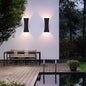 Modern Simple Rectangular Curved LED Outdoor Waterproof Wall Sconce Lamp