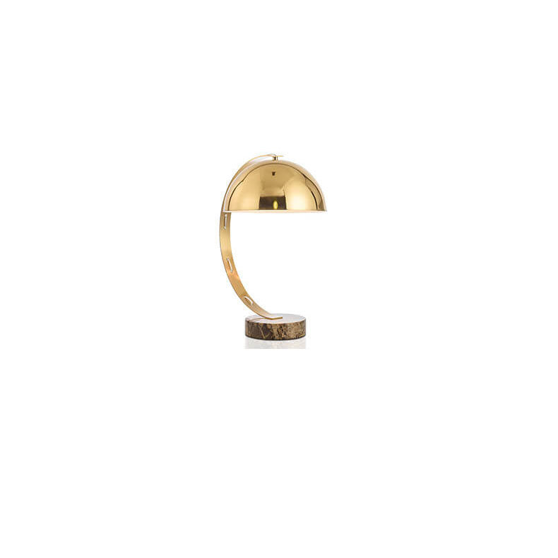 Modern Creative Bending Gold Hardware Marble Base 1-Light Table Lamp