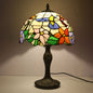 Tiffany Rustic Floral Stained Glass Dome 1-Light Table Lamp