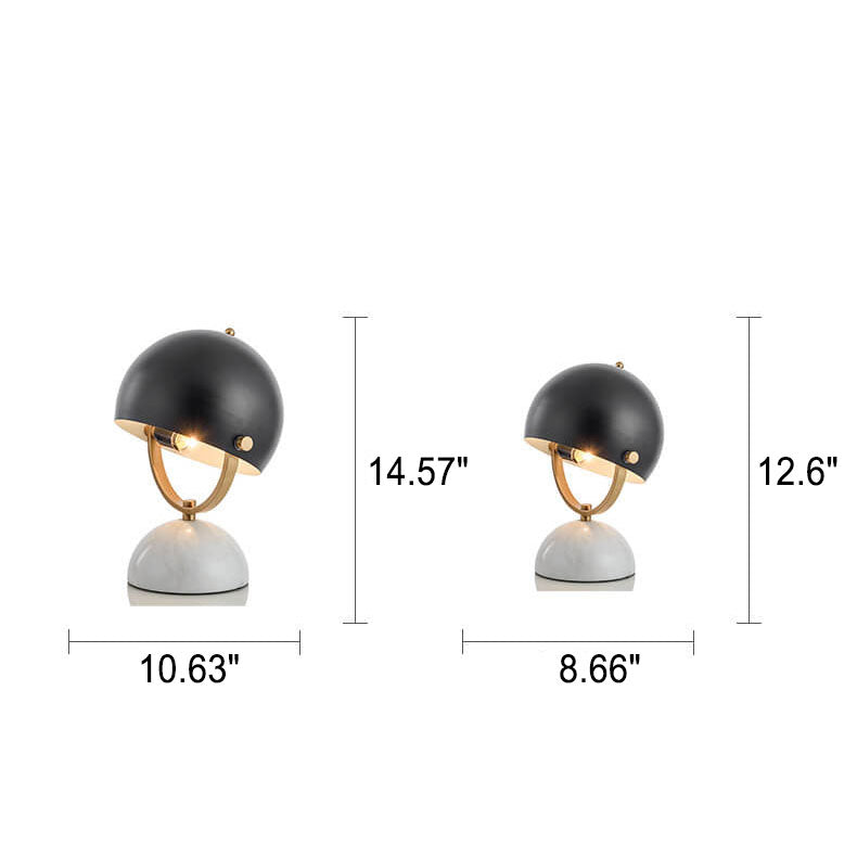 Modern Creative Round Marble Base Rotatable 1-Light Table Lamp