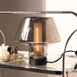Modern Minimalist Round Glass Metal 1-Light Table Lamp For Bedroom