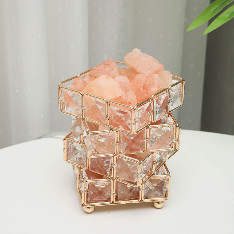 Contemporary Creative Hardware Cube 1-Light Table Lamp For Bedroom