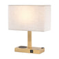 Modern Minimalist Rectangular Cloth Iron 1-Light Table Lamp For Living Room