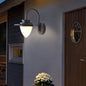 Contemporary Retro Peach Glass Iron Outdoor Waterproof 1-Light Wall Sconce Lamp For Garden