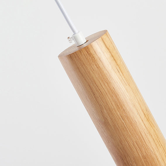Minimalist Rubberwood LED Pendant Light