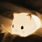 Creative Cute Cat Silicone USB Pat Timer LED Night Light Table Lamp