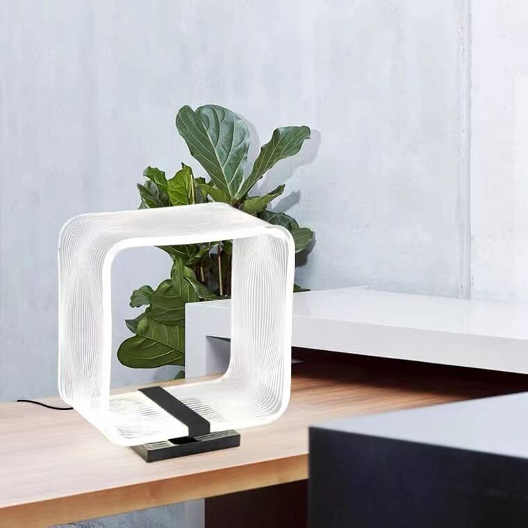 Nordic Square Ring Acrylic LED Decorative Table Lamp